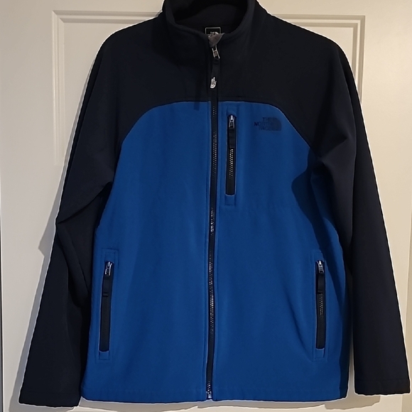 The North Face Boy's Apex Nimble Jacket in Turkish Sea Blue & Urban Navy sz xl - Picture 1 of 7